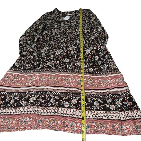 J.Jill Women's Midnite Floral Long Sleeve Cottage Core/Boho Dress Sz L NWT - Picture 8 of 13